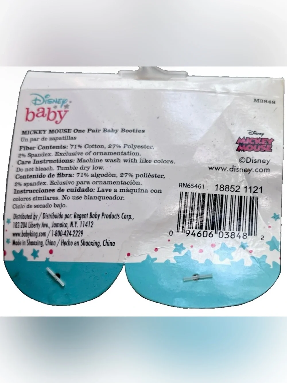 Disney Baby Mickey Mouse Booties 0-12 Months Infant Socks Gray White NWT